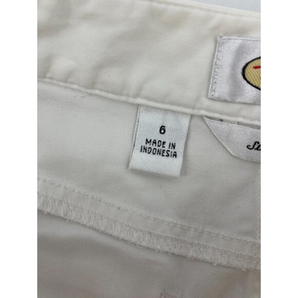 Talbots Women's White Stretch Crop Chino Pants Jeans Summer Size 6 - Picture 8 of 14